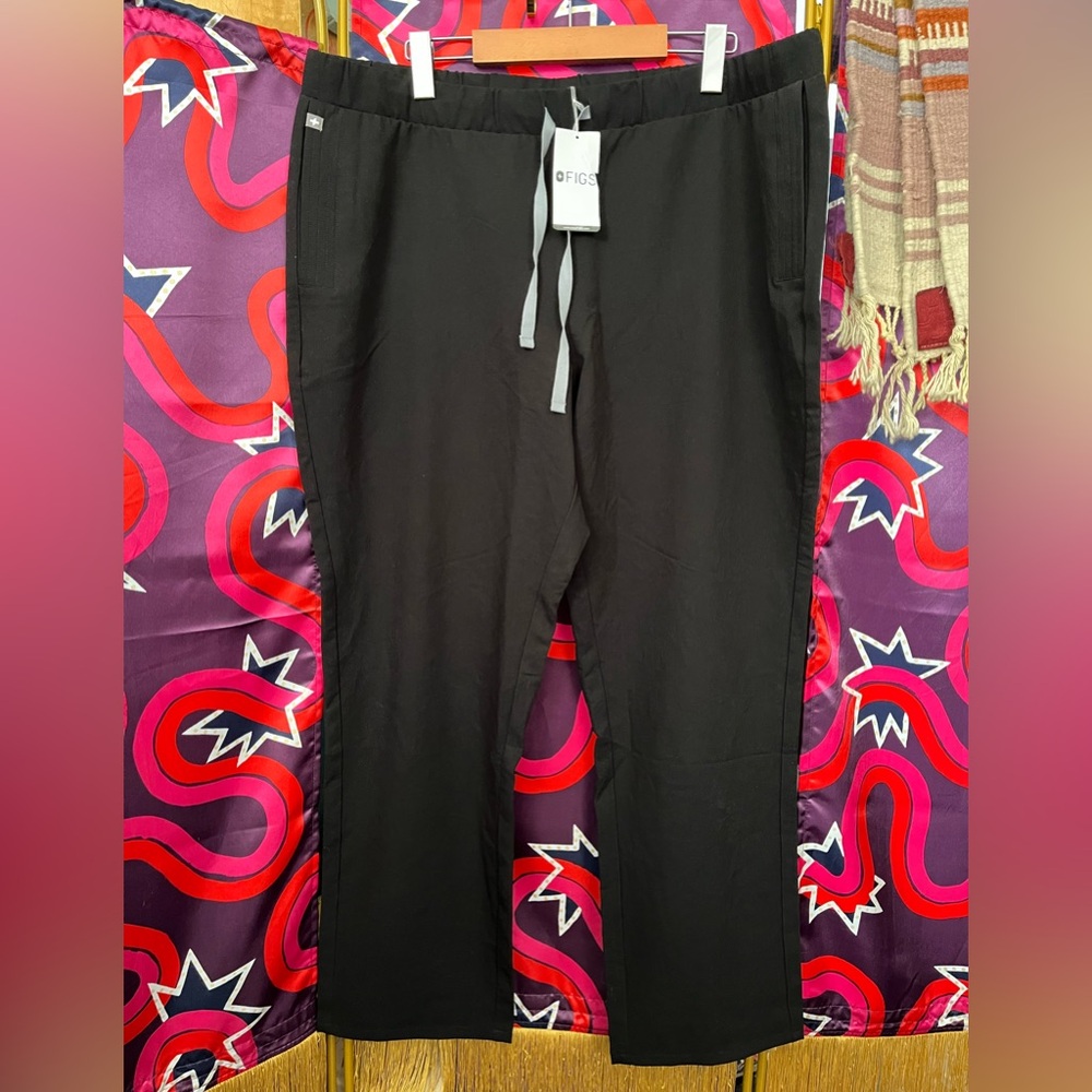 NWT Figs Tonota Scrub Pants Black W19SW2007 Comfort Pant Drawstring Work New